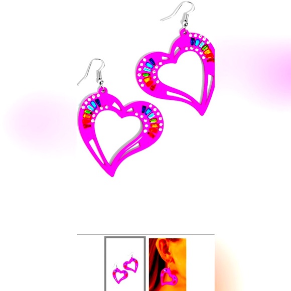 💖💎💖 “EMBELLISHED EMERALDS” HOT PINK EARRINGS ~ PAPARAZZI❗️💖💎💖 - Picture 5 of 5
